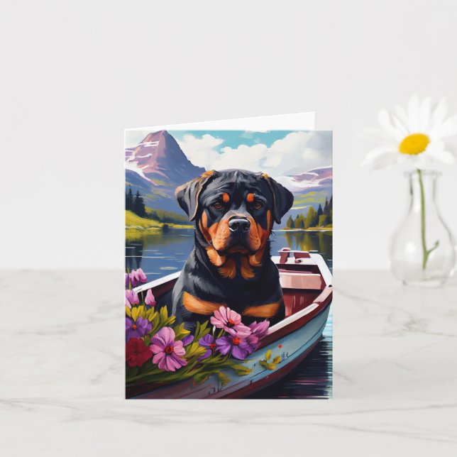 Rottweiler auf dem Paddle: Ein Landschaftliches Ab Karte (Kleine Pflanze)