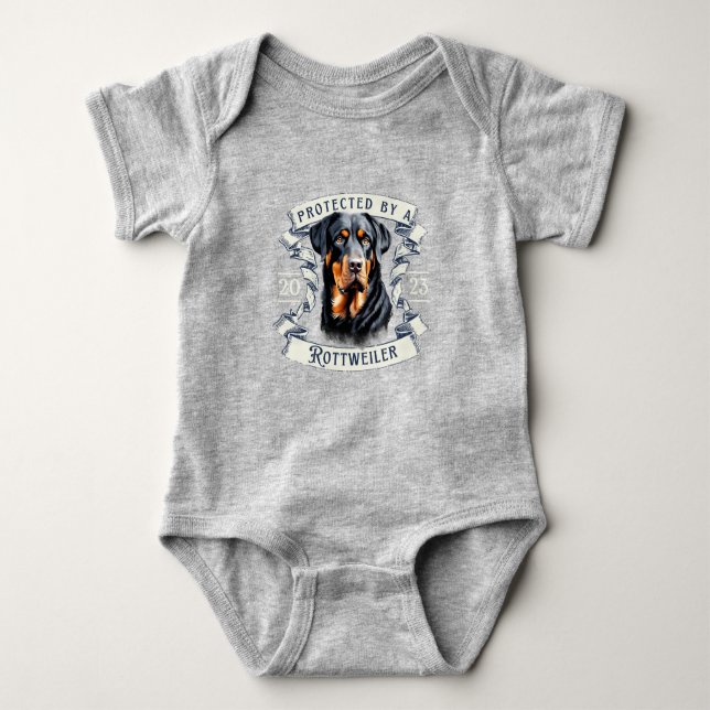 Rottweiler Baby Bodysuit Baby Strampler (Vorderseite)
