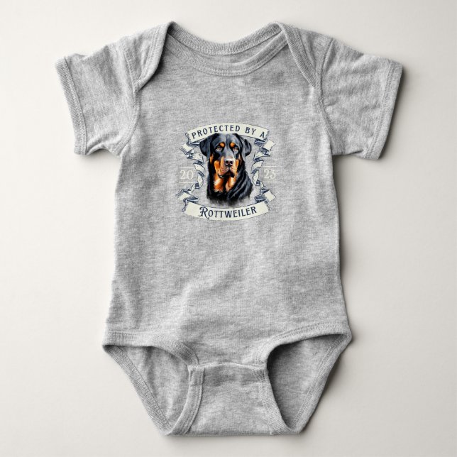 Rottweiler Baby Bodysuit Strampler (Vorderseite)