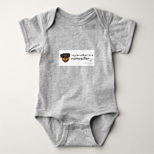 Rottweiler Baby Strampler (Vorderseite)