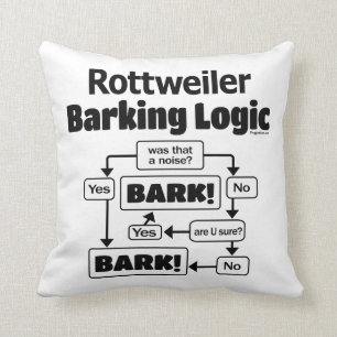 Rottweiler-Barklogik Kissen