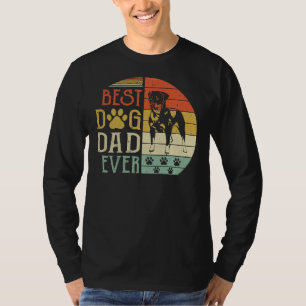 Rottweiler Bester Hund Papa Aller Zeiten Vintage V T-Shirt