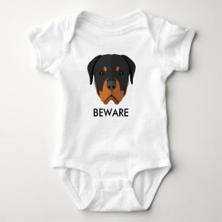 Rottweiler Beware Baby Strampler