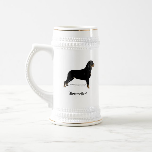 Rottweiler Bierglas (Links)