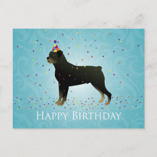 Rottweiler Birthday Design Postkarte
