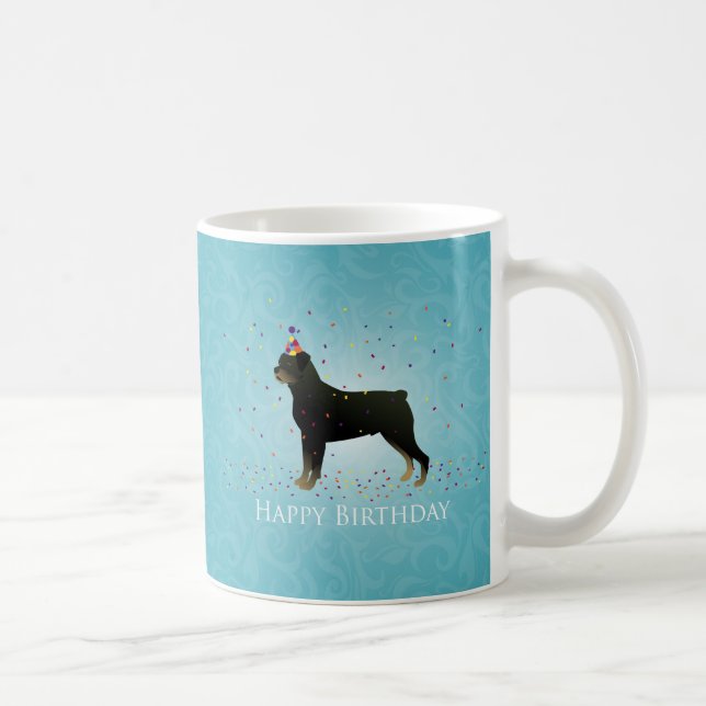Rottweiler Birthday Design Tasse (Rechts)