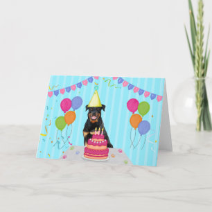 Rottweiler Birthday Holiday Card Karte