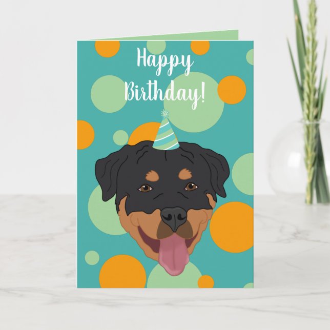 Rottweiler Birthday Karte (Vorderseite)