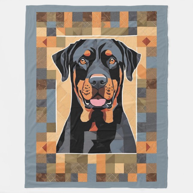 Rottweiler Blanket Fleecedecke (Vorderseite)