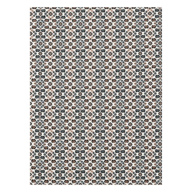 Rottweiler-Blumen geometrisches Muster Tischdecke (Vorderseite)