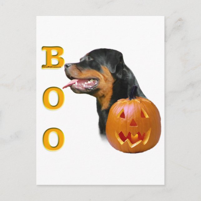 Rottweiler Boo Postkarte (Vorderseite)