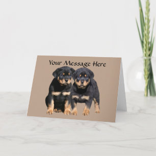 Rottweiler Buddies Grußkarte Karte