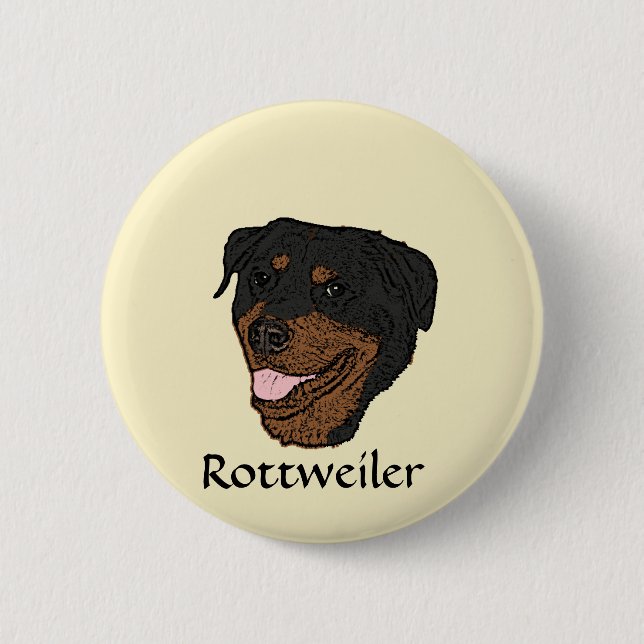 Rottweiler Button (Vorderseite)