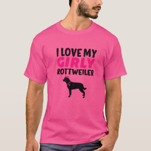 Rottweiler Canine Girl Dog Girly Gender Reveal Cu T-Shirt
