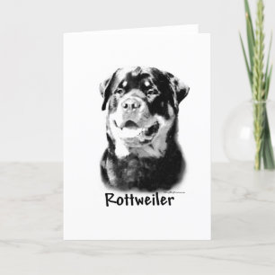 Rottweiler Charcoal Feiertagskarte