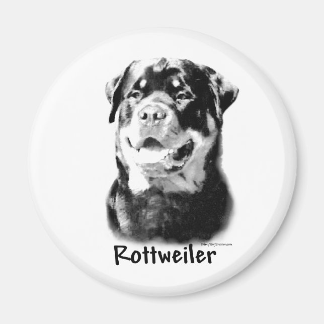 Rottweiler Charcoal - Magnet (Vorne)