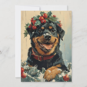 Rottweiler Christmas Feiertagskarte