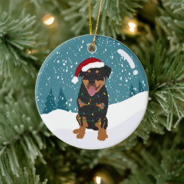 Rottweiler Christmas Keramik Ornament