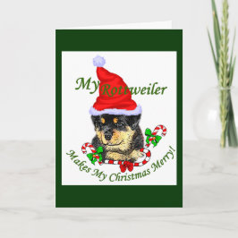 Rottweiler Christmas Merry Feiertagskarte
