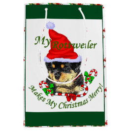 Rottweiler Christmas Mittlere Geschenktüte