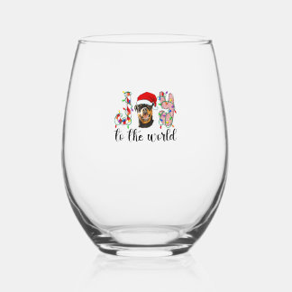 Rottweiler Christmas Rottie Xmas Party Rottweiler Weinglas Ohne Stiel
