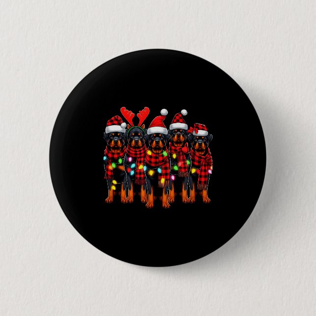 Rottweiler Christmas Rottweilers Xmas Rottweiler L Button (Vorderseite)