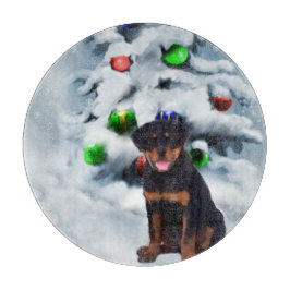 Rottweiler Christmas Schneidebrett
