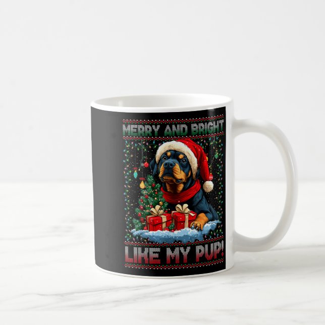 Rottweiler Christmas Tree Decorations Dog Lover Xm Kaffeetasse (Rechts)