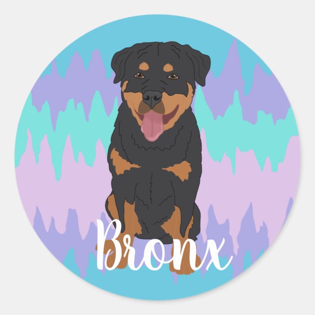 Rottweiler Classic Round Sticker (Vorderseite)