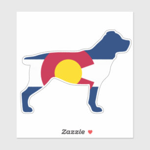 Rottweiler Colorado Flag Aufkleber