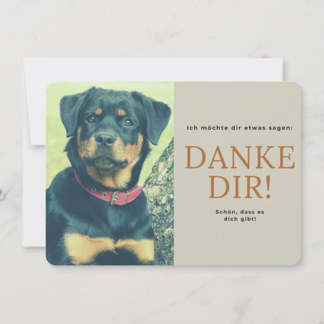 Rottweiler Dankeskarte (Vorderseite)