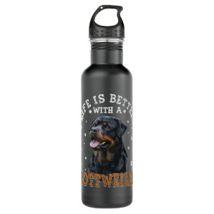 Rottweiler - Das Leben mit Rottweilers ist besser Edelstahlflasche