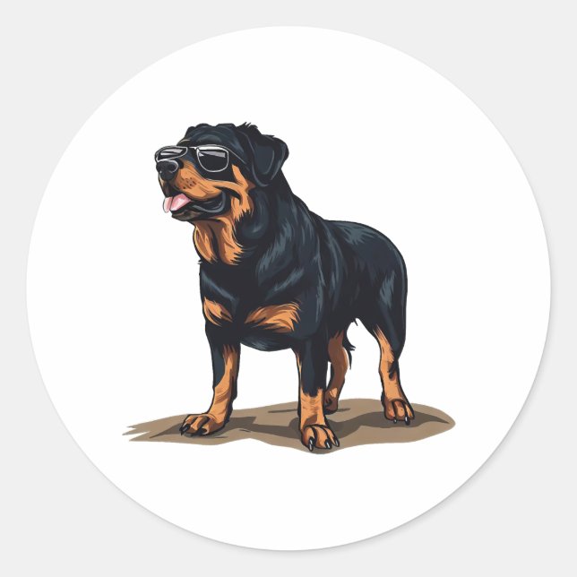 Rottweiler Der Explorer Runder Aufkleber (Vorderseite)