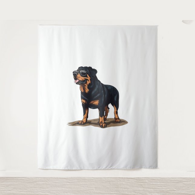 Rottweiler Der Explorer Wandteppich (Vorderseite)