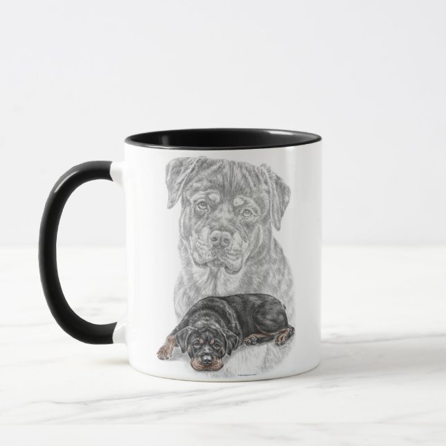 Rottweiler Dog Art Tasse (Links)