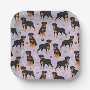 Rottweiler Dog Bones and Paws Paper Tellers Pappteller