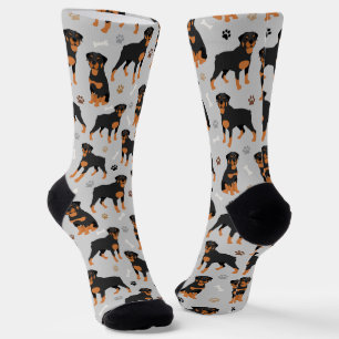 Rottweiler Dog Bones and Paws Socken