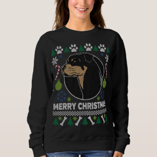 Rottweiler Dog Breed Ugly Christmas Sweater Sweatshirt