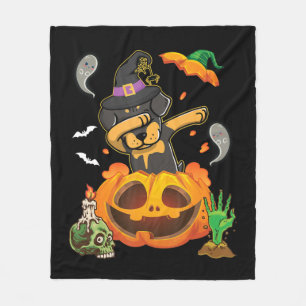 Rottweiler Dog Dabbing zu öffnen Pumpkin Ei glückl Fleecedecke