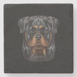 Rottweiler Dog Face Zip Hoodie Steinuntersetzer