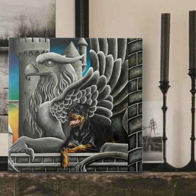 Rottweiler Dog Gargoyle Fantasy Fliese (Von Creator hochgeladen)