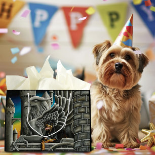 Rottweiler Dog Gargoyle Fantasy Große Geschenktüte