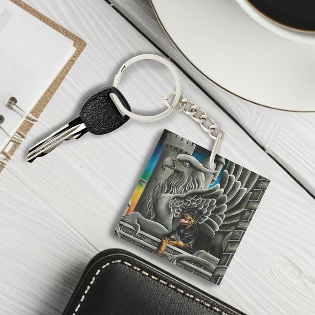 Rottweiler Dog Gargoyle Fantasy Schlüsselanhänger (Von Creator hochgeladen)