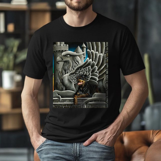 Rottweiler Dog Gargoyle Fantasy T-Shirt (Von Creator hochgeladen)