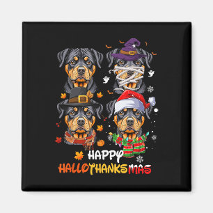 Rottweiler Dog Hallothanksmas Halloween Thanksgivi Magnet
