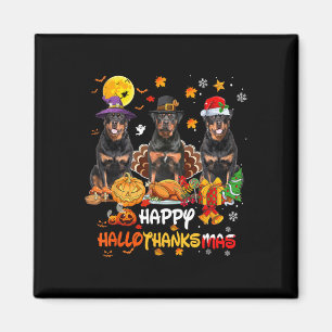 Rottweiler Dog Happy Halloween Erntedank Merry Magnet
