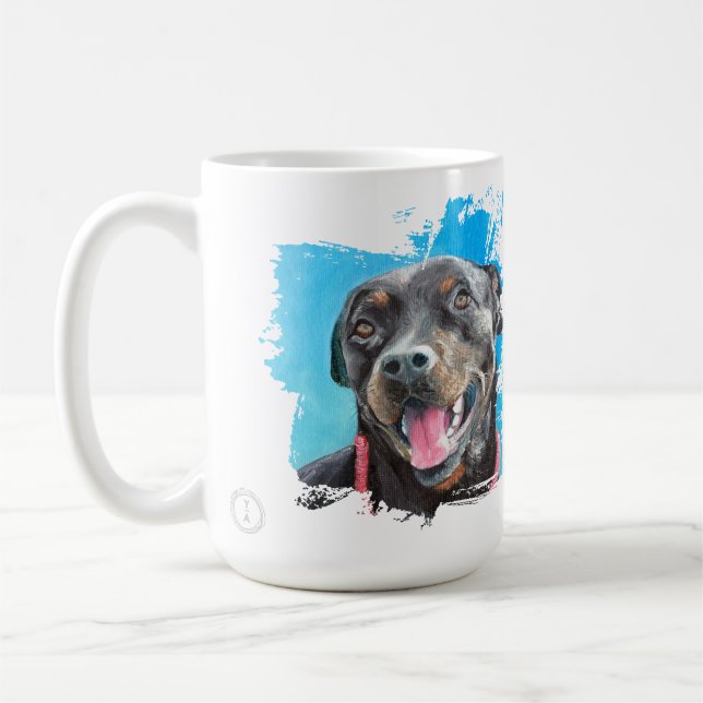 Rottweiler dog love mug  kaffeetasse (Links)