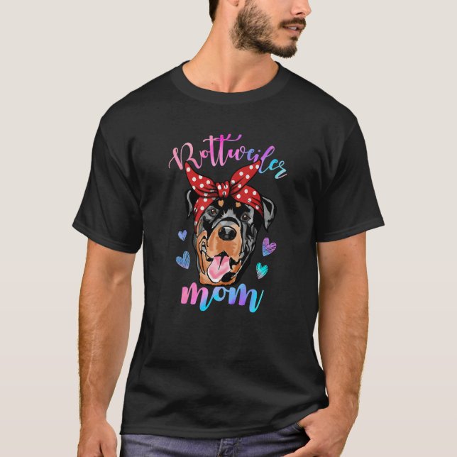 Rottweiler Dog Lover Funny Cute mom, mama, mother  T-Shirt (Vorderseite)
