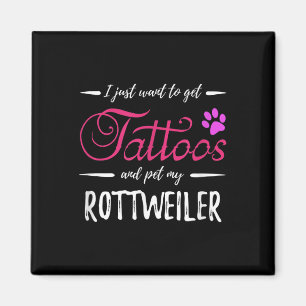 Rottweiler Dog Lover Tattoo Funny Dog Mama Gift Id Magnet