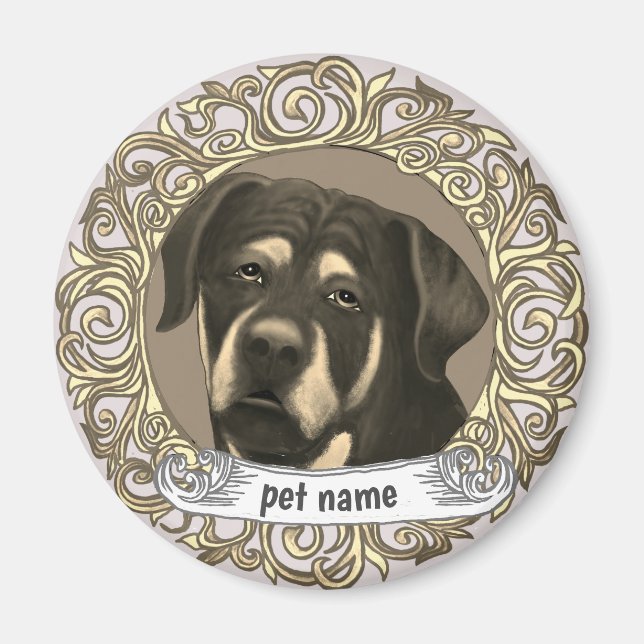 Rottweiler Dog Magnet (Vorne)